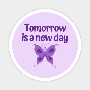 Eating Disorder Recovery Gifts Purple Ribbon Butterfly Inspirational Gift Magnet